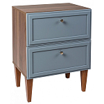 Тумба прикроватная серая из массива бука с 2-мя ящиками Wenge Light варинант исполнения - 1 | Loft Concept в Перми