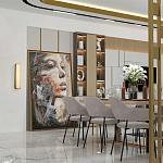 Бра в металлическом корпусе с рассеивателем из бежевого алебастра Cryptocrystalline Stone варинант исполнения - 2 | Loft Concept в Перми