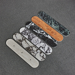 Бра с каменным основанием и 3-мя плафоном из стекла Shaw Marble Lighting варинант исполнения - 1 | Loft Concept в Перми