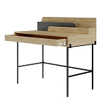 Стол письменный с выдвижным ящиком цвета древесины LEILA WORKING TABLE OAK ANTHRACITE варинант исполнения - 1 | Loft Concept в Перми