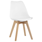 Стул с основой из пластика и мягким сиденьем Arvika White варинант исполнения - 1 | Loft Concept в Перми