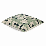 Подушка декоративная зеленого цвета с геометрическим рисунком Divine Abstractions варинант исполнения - 1 | Loft Concept в Перми