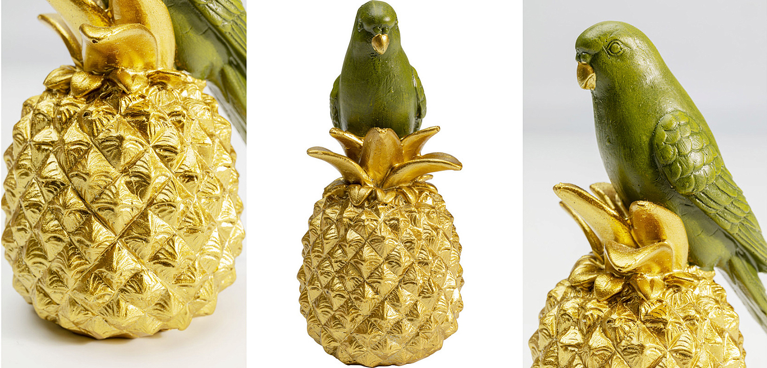 Статуэтка Green Parrot on a Pineapple Статуэтка Green Parrot on a Pineapple - Loft-Concept в Перми