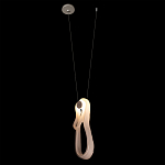 Подвесной светильник белого цвета с изогнутым плафоном Flow Loop варинант исполнения - 3 | Loft Concept в Перми