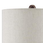 Настольная лампа из мрамора с тканевым абажуром Seductress варинант исполнения - 2 | Loft Concept в Перми