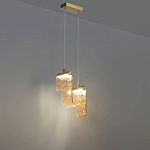 Подвесной светильник волнистой формы из фактурного стекла Wave варинант исполнения - 4 | Loft Concept в Перми