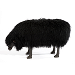 Банкетка Овечка черная Sheep Bench Black head down варинант исполнения - 1 | Loft Concept в Перми