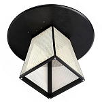 Обеденный стол с круглой чёрной столешницей и плетёным основанием Savanna Round Table варинант исполнения - 2 | Loft Concept в Перми