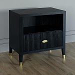 Прикроватная тумбочка с полкой Elsa Dreams Black варинант исполнения - 1 | Loft Concept в Перми