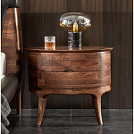 Прикроватный столик из дерева с 2-мя ящиками Moon Walnut Furniture варинант исполнения - 2 | Loft Concept в Перми