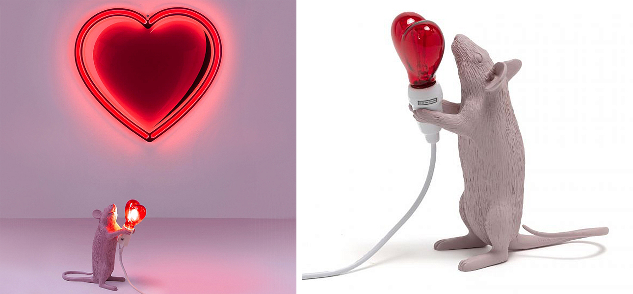 Настольная лампа Seletti Mouse Step Love USB Настольная лампа Seletti Mouse Step Love USB - Loft-Concept в Перми