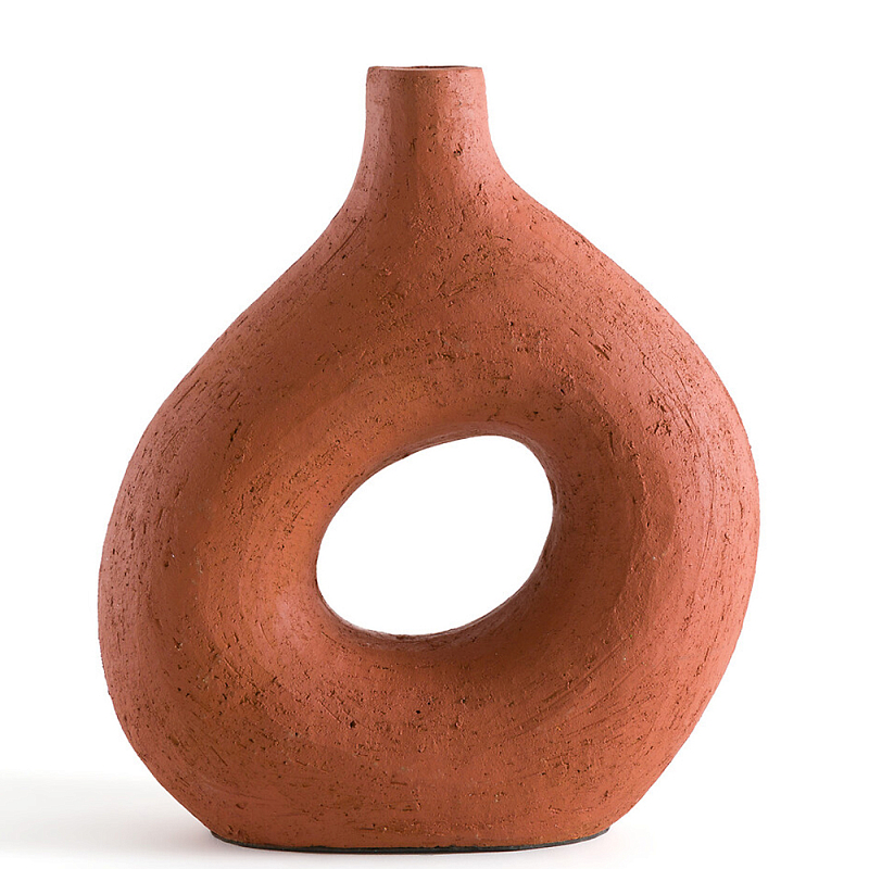 Ваза декоративная керамическая Ceramic Vase Белый Терракотовый Ваза декоративная керамическая Ceramic Vase Белый Терракотовый в Перми | Loft Concept