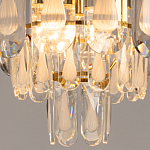 Люстра многоярусная с овальными прозрачными подвесками 28 см Harmonica варинант исполнения - 5 | Loft Concept в Перми