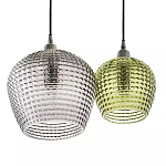 Подвесной светильник каскадный с 2-мя рельефными плафонами Cascade with Relief Lampshades варинант исполнения - 5 | Loft Concept в Перми