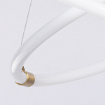 Люстра подвесная с двумя пересекающимися белыми светодиоидными кольцами Luke Lampco Tracer Lamp варинант исполнения - 7 | Loft Concept в Перми