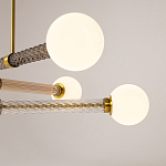 Люстра со стеклянными вставками Helios варинант исполнения - 3 | Loft Concept в Перми