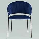 Стул в велюре синего цвета Horizon варинант исполнения - 3 | Loft Concept в Перми