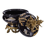 Шкатулка черного цвета с бронзовым ангелом Eden Garden варинант исполнения - 4 | Loft Concept в Перми