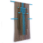 Дизайнерское Панно Макраме из хлопковых нитей Japan Wall Panel Blue варинант исполнения - 1 | Loft Concept в Перми