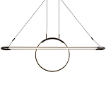 Светодиодная люстра Black LED Circle and Oval Lamp варинант исполнения - 1 | Loft Concept в Перми