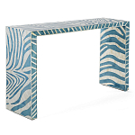 Консоль Дизайнерская Kenya Console ZEBRA Bone Inlay blue варинант исполнения - 4 | Loft Concept в Перми