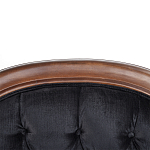 Кресло с мягкой обивкой из черного велюра на 4-х деревянных ножках Evelyn Classical Armchair варинант исполнения - 4 | Loft Concept в Перми