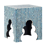 Приставной столик с инкрустацией раковинами устриц Bone Inlay варинант исполнения - 6 | Loft Concept в Перми