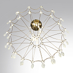 Люстра подвесная из металла с хрустальными прозрачными подвесками Quasar 81 варинант исполнения - 5 | Loft Concept в Перми