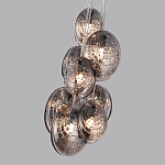 Люстра подвесная с 8-ю круглыми плафонами из рельефного стекла Disc Light варинант исполнения - 3 | Loft Concept в Перми