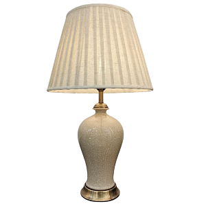 Настольная лампа керамическая с бежевым абажуром Light Beige Mood