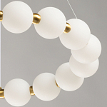 Люстра круглая с матовыми белыми шарами PEARLS Suspension варинант исполнения - 9 | Loft Concept в Перми