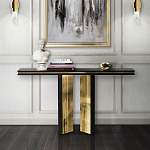 Консоль чёрная с позолоченной центральной частью Beyond Console варинант исполнения - 4 | Loft Concept в Перми