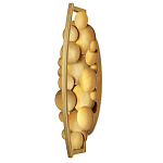 Бра светодиодное из многослойных золотых дисков Metal Disc Chandelier варинант исполнения - 4 | Loft Concept в Перми