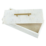 Шкатулка из белого мрамора Save Time варинант исполнения - 3 | Loft Concept в Перми