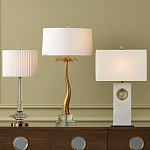 Настольная лампа с прозрачным корпусом и фактурным абажуром Charm and Luxury варинант исполнения - 3 | Loft Concept в Перми