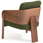 Кресло с каркасом из массива ореха Gallin Chair Green варинант исполнения - 4 | Loft Concept в Перми