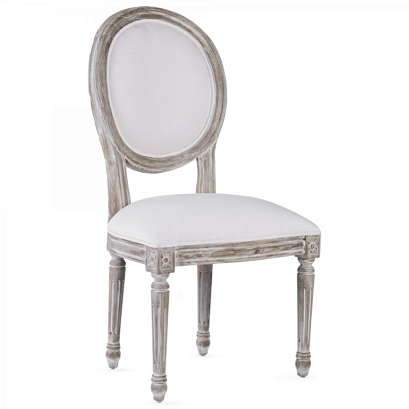 Стул REGENCY MEDALLION CHAIR Avory Linen Дерево Серый ivory ( слоновая кость ) Стул REGENCY MEDALLION CHAIR Avory Linen Дерево Серый ivory ( слоновая кость ) в Перми | Loft Concept