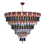 Люстра круглая с декором из разноцветных элементов в виде листьев Changing Seasons варинант исполнения - 3 | Loft Concept в Перми