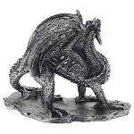 Декоративная статуэтка Дракон Dragon Black Silver Statuette варинант исполнения - 4 | Loft Concept в Перми