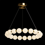 Люстра круглая с матовыми белыми шарами PEARLS Suspension варинант исполнения - 3 | Loft Concept в Перми