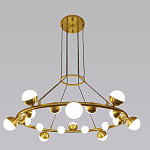 Люстра подвесная светодиодная с плафонами в форме шара Italian Globe Cedar Moss Light варинант исполнения - 4 | Loft Concept в Перми