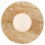 Бра в виде диска с плафоном из матового белого стекла Marble Glow варинант исполнения - 3 | Loft Concept в Перми