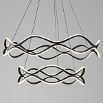 Люстра подвесная с волнообразным черным каркасом Black Tsunami варинант исполнения - 1 | Loft Concept в Перми