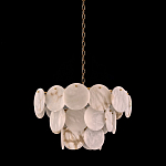 Люстра трехъярусная с подвесками из округлых элементов Cryptocrystalline Stone варинант исполнения - 2 | Loft Concept в Перми