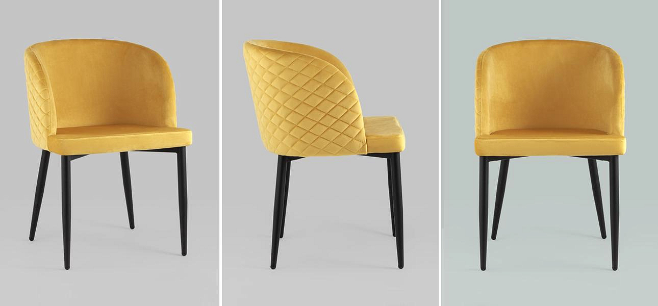Стул Oscar Chair Оранжевый велюр Стул Oscar Chair Оранжевый велюр - Loft-Concept в Перми