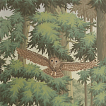 Обои ручная роспись Redwoods Sequoia colourway on Aurore scenic paper варинант исполнения - 2 | Loft Concept в Перми