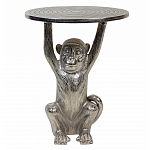 Столик с подстольем в виде обезьянки Bombay Nickel варинант исполнения - 2 | Loft Concept в Перми