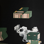 Обои ручная роспись The Art of Learning and Steps for the Flowers by Teo Yang Original colourway on Pitch dyed silk варинант исполнения - 3 | Loft Concept в Перми