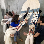 Настенное украшение из нитей Корона с кисточками Crown Wall Hanging варинант исполнения - 3 | Loft Concept в Перми