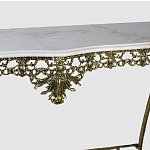 Консоль из бронзы с мраморной прямоугольной столешницей Bronze Console варинант исполнения - 2 | Loft Concept в Перми